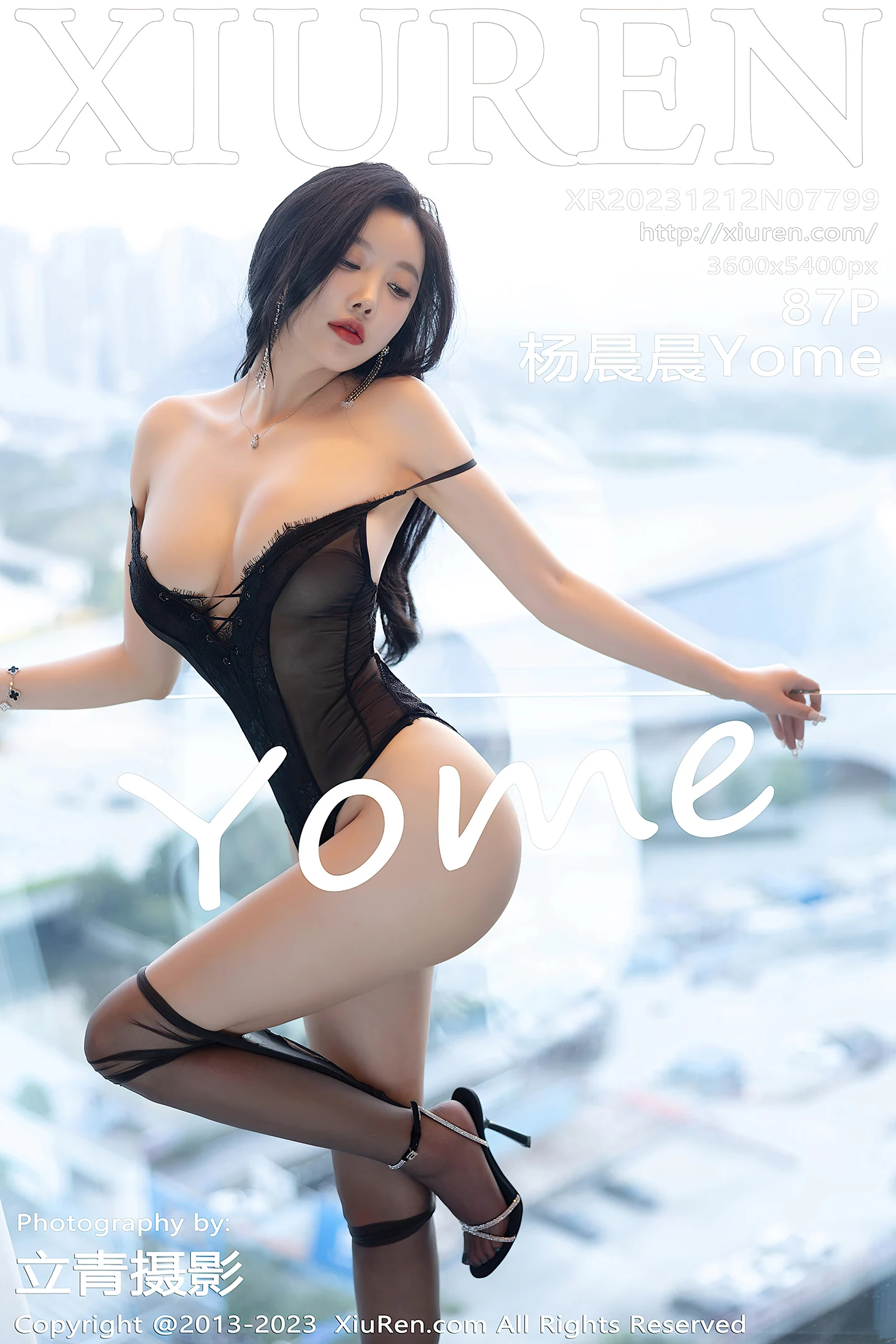 [XiuRen秀人网]No.7799_女神杨晨晨Yome性感黑色薄纱情趣内衣秀丰腴身材惹火诱惑写真87P-秀人网 - XiuRen.Space